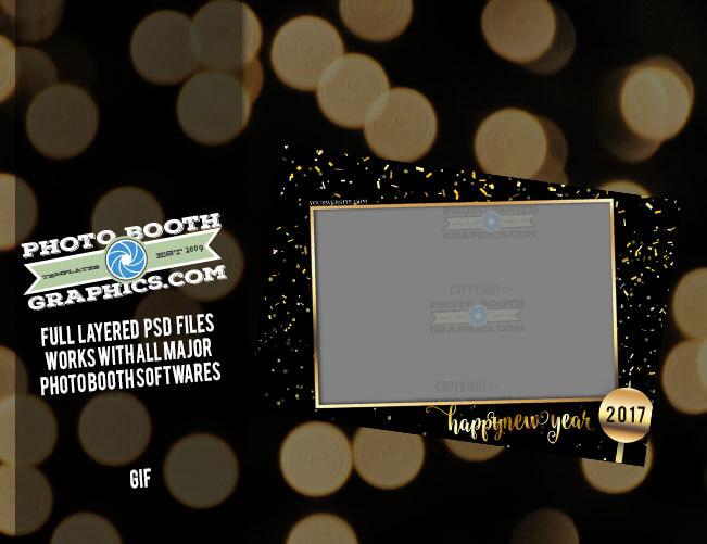 4x6 Gold Confetti New Year's Eve