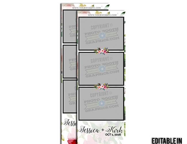 Floral Watercolor 2x6