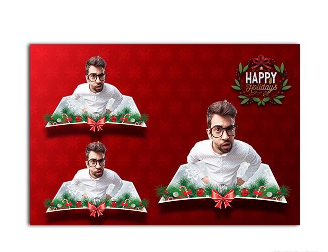 3D Pop Up Happy Holidays 4x6 3up