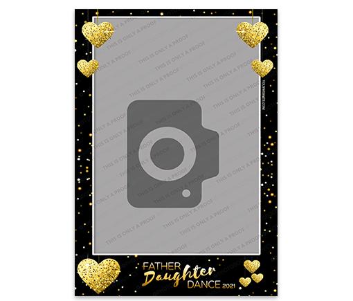 Valentines - Gold Heart Disco Ball - Single Portrait