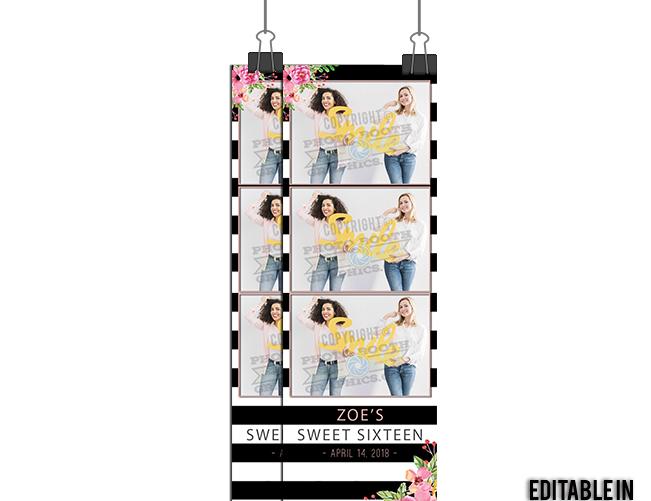 Floral Sweet Sixteen - 2x6