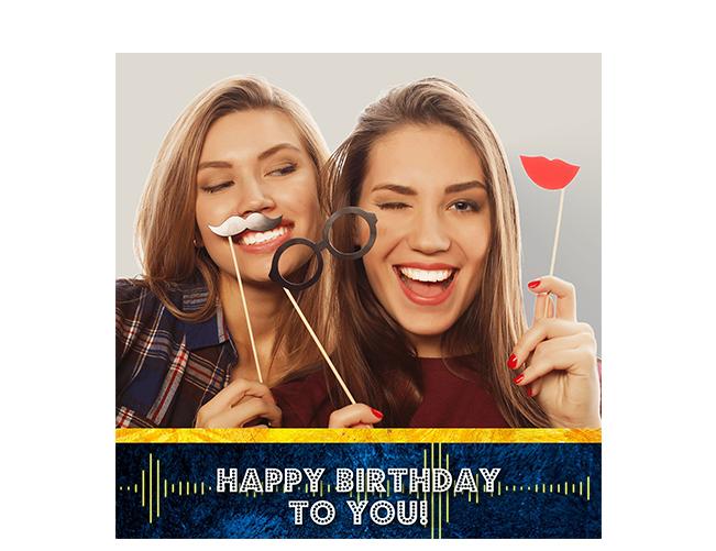 Happy Birthday - Audio Spectrum - Animated Overlay - PNG Seq