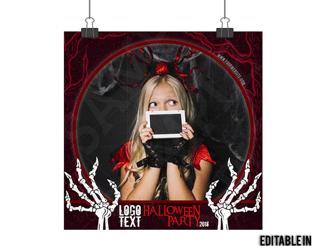 Skeleton Hands - Square Template