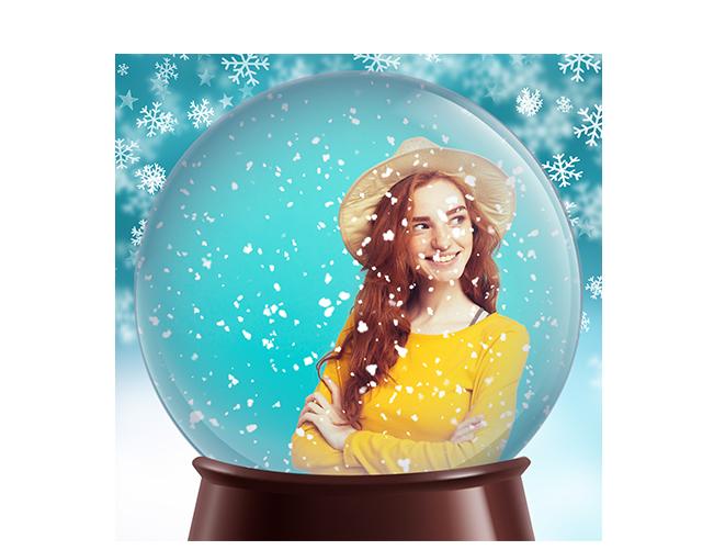 Snow globe - Animated Overlay - PNG Seq