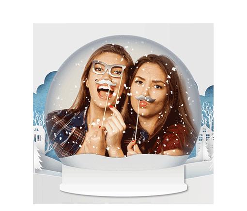 Paper Snow Globe - Animated Overlay - PNG Seq