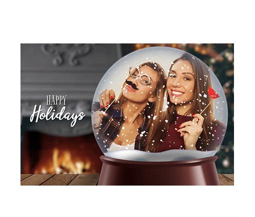 Cozy Snow Globe - Landscape - Animated Overlay - PNG Seq
