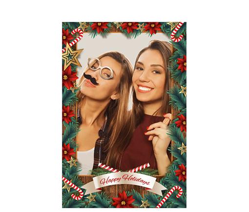 Festive Garland - Happy Holidays - Animated Overlay - PNG Seq