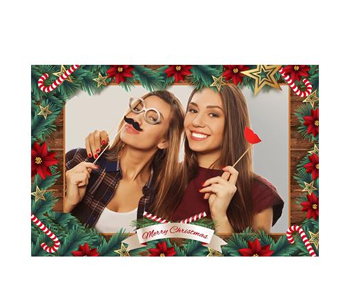 Festive Garland - Merry Christmas - Landscape - Animated Overlay - PNG Seq