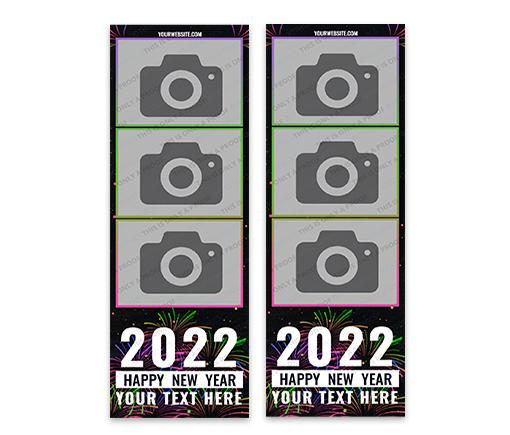 New Year Party Colorful Fireworks 2x6