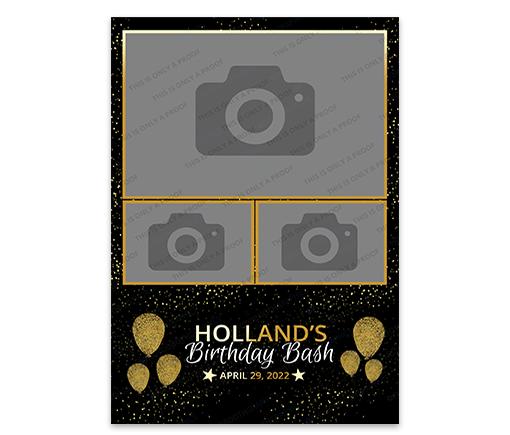 Birthday Glitter 4x6 Landscape Postcard