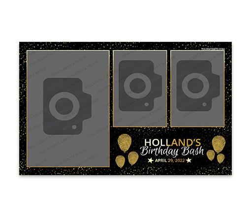 Birthday Glitter 6x4 Portrait Postcard