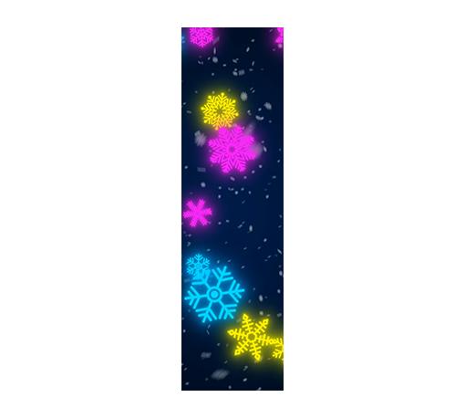 Neon Snowflakes - Column Screen