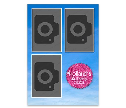 Doll Movie Party - 4x6 - 3 Shot - Portrait