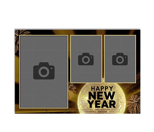 Disco New Year - 6x4 3 Photo Postcard - Portrait