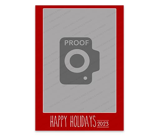 Simple Holiday - 4x6 Postcard Single Photo  - Portrait