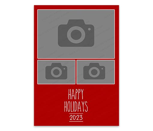 Simple Holiday - 4x6 3 Photo Postcard - Landscape